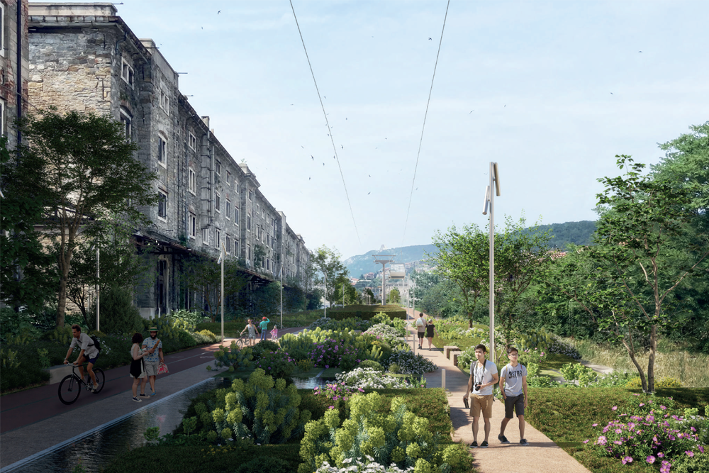 Rigenerazione urbana del porto Vecchio di Trieste. Progettazione del nuovo parco urbano.